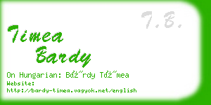 timea bardy business card